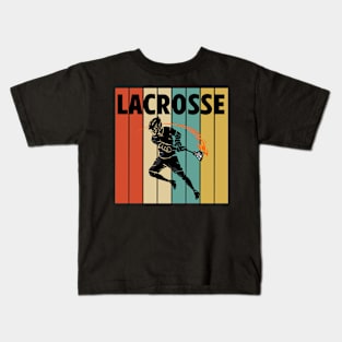 Vintage Lacrosse Player Kids T-Shirt